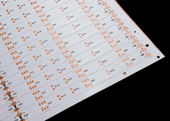 Placa de circuito de LED flexible de doble cara de 12 V con 15 latidos de luz para entornos hostiles