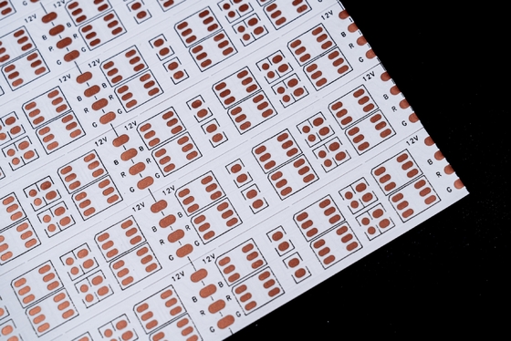 LED 5050RGB para placa de circuito de tira LED, placa FPC de tira LED de doble capa y placa FPCB de 240 mm x 500 mm y línea de doble fila RGB de lámina de cobre 5050